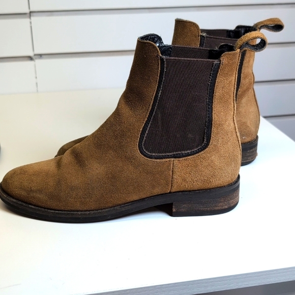 Thursday Boot Co Genuine Suede Glazed Ginger Duchess Ankle Boots Tan Size 6 - Picture 6 of 10